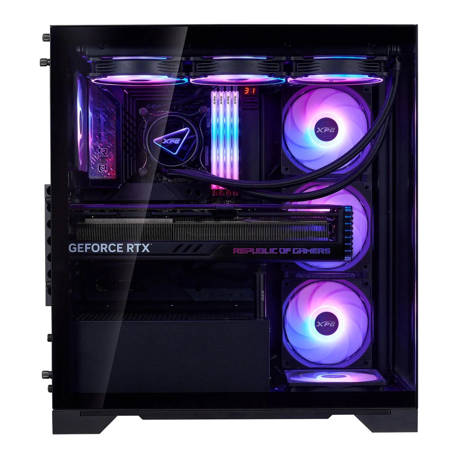 XPG Invader X BTF Midi-Tower Gehäuse Schwarz ARGB