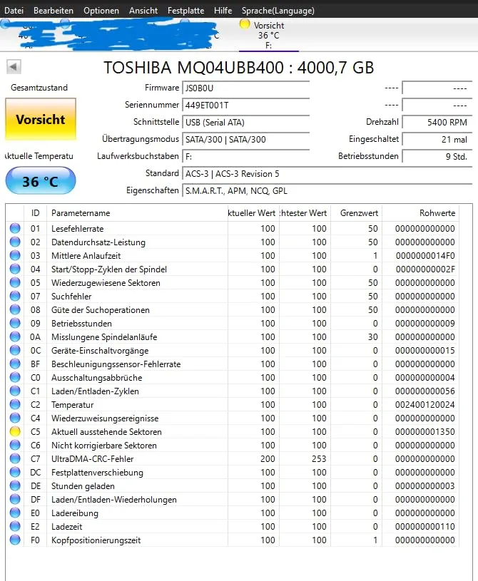 Toshiba Canvio Partner externe Festplatte 1 TB USB 3.2