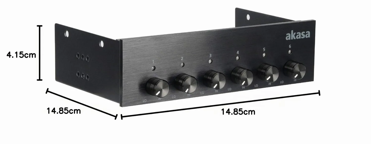 Akasa AK-FC-08BKV2 Lüftersteuerung 5,25 6-Kanal LED
