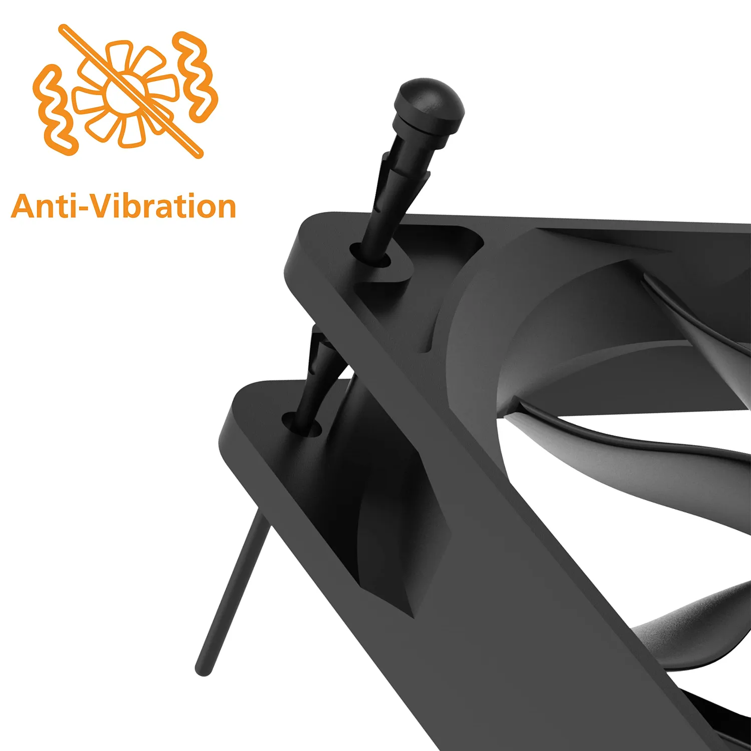 Akasa AK-MX003 Gummi Lüfter-Halterungen 20 Stück schwarz Anti-Vibration