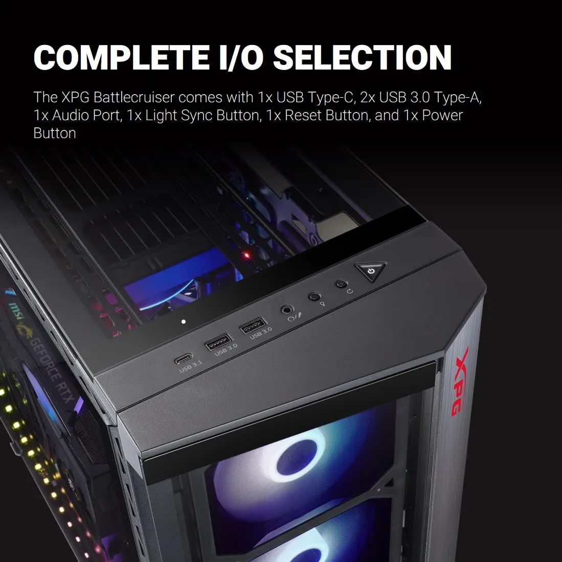 XPG BATTLECRUISER PC-Gehäuse ATX Mid-Tower schwarz