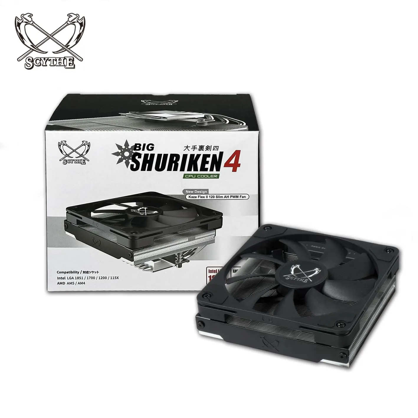 Scythe Big Shuriken 4 Low-Profile CPU-Kühler 67mm Top-Blow