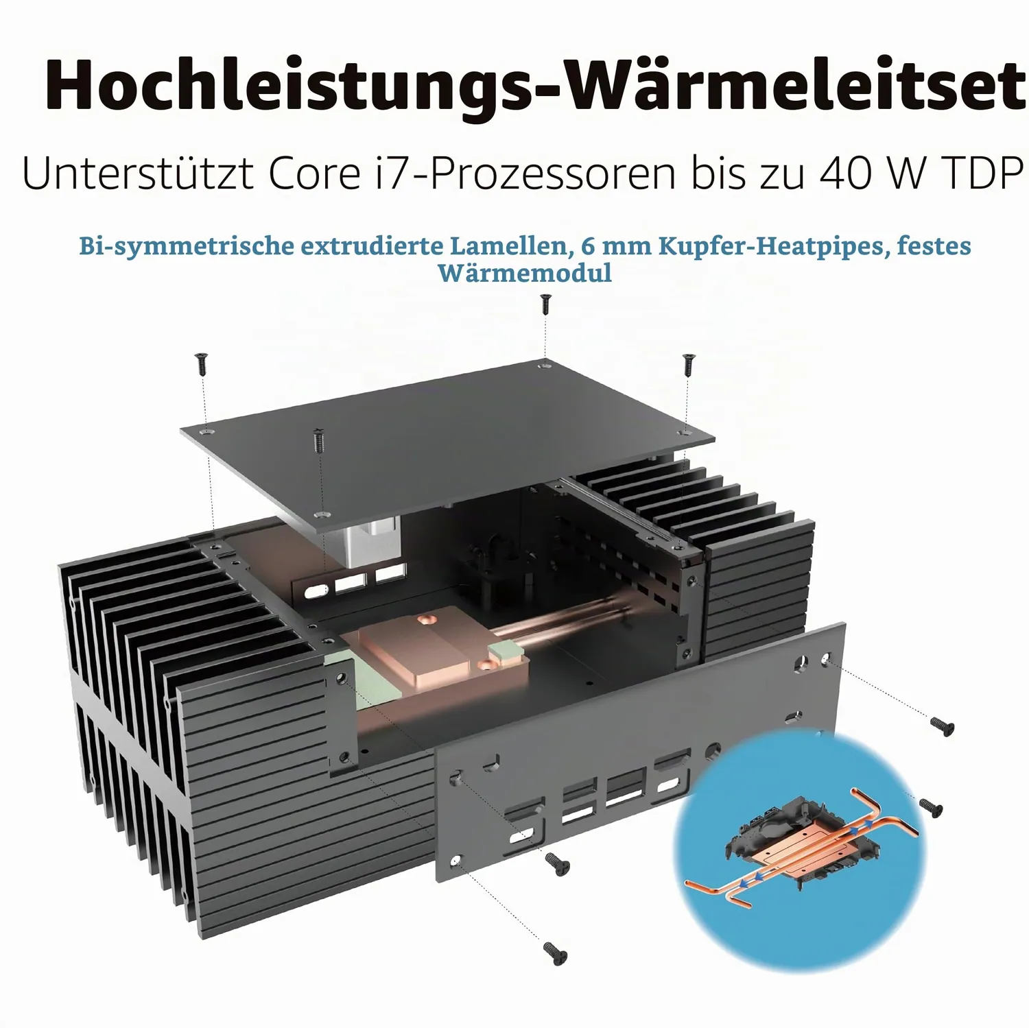 Akasa Turing RC Pro A-NUC101-M1B NUC-Gehäuse