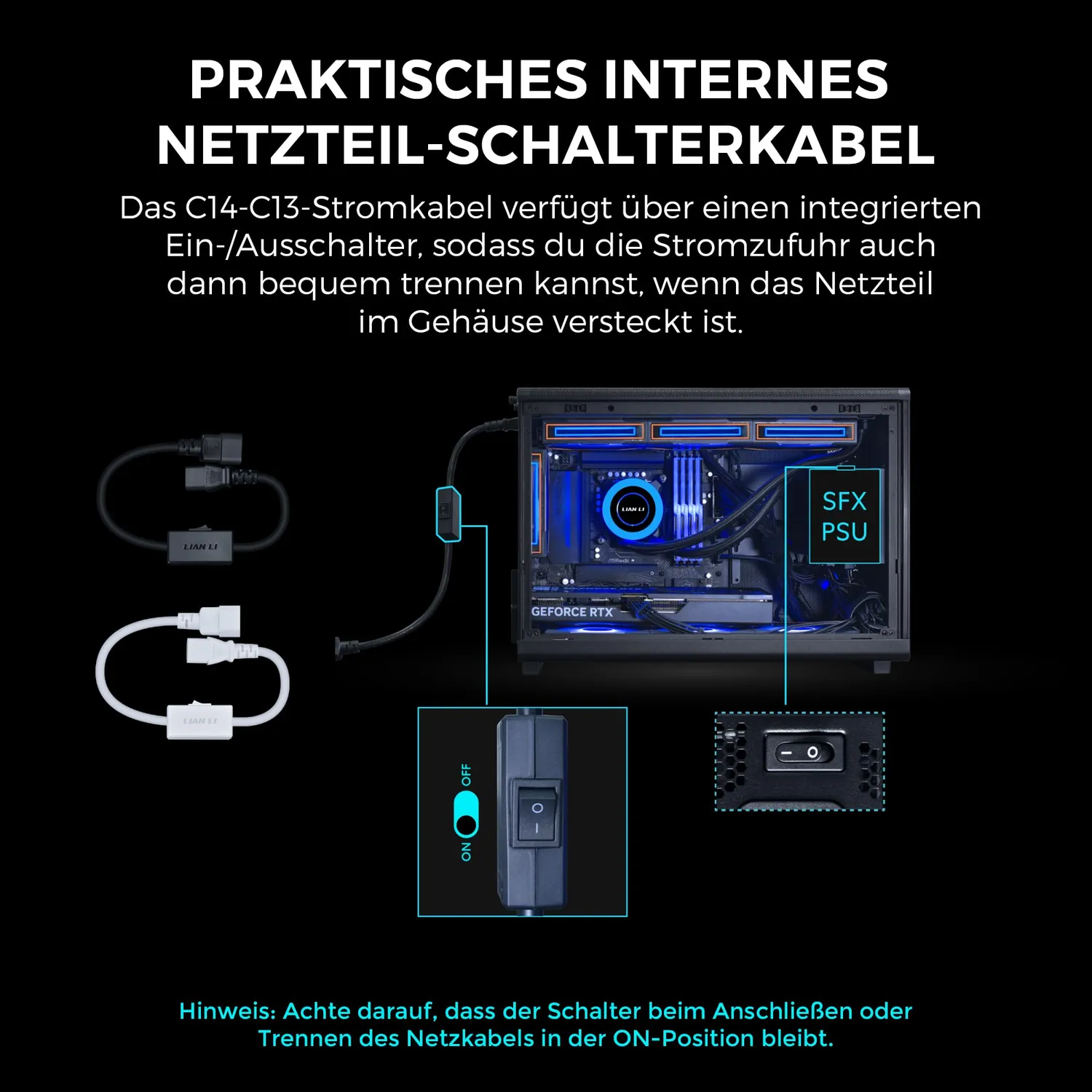 Lian Li SP850P Netzteil 850W SFX Weiß Platinum