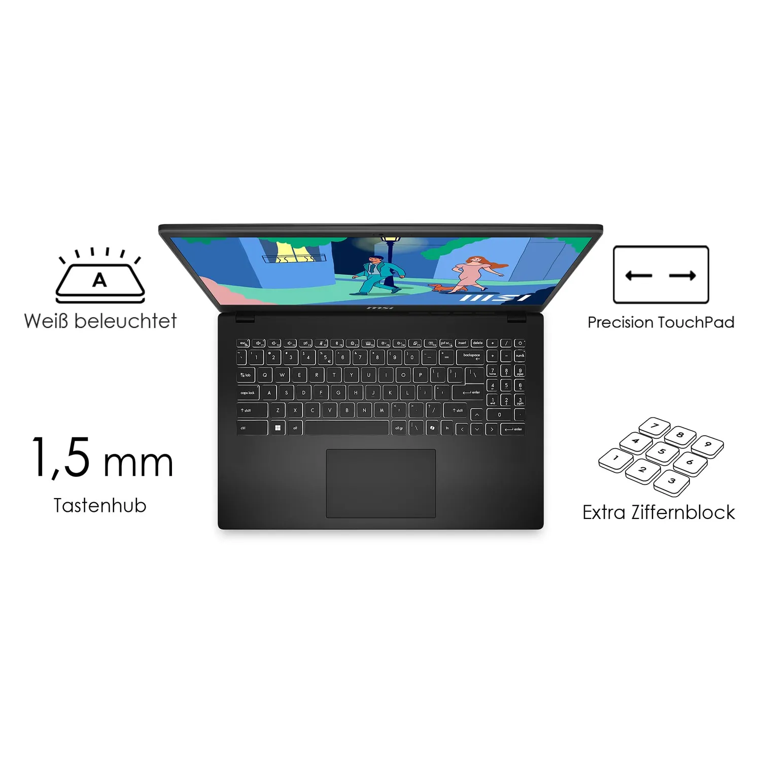 MSI Modern 15 B7M-463 Notebook Ryzen 5 16GB 512GB