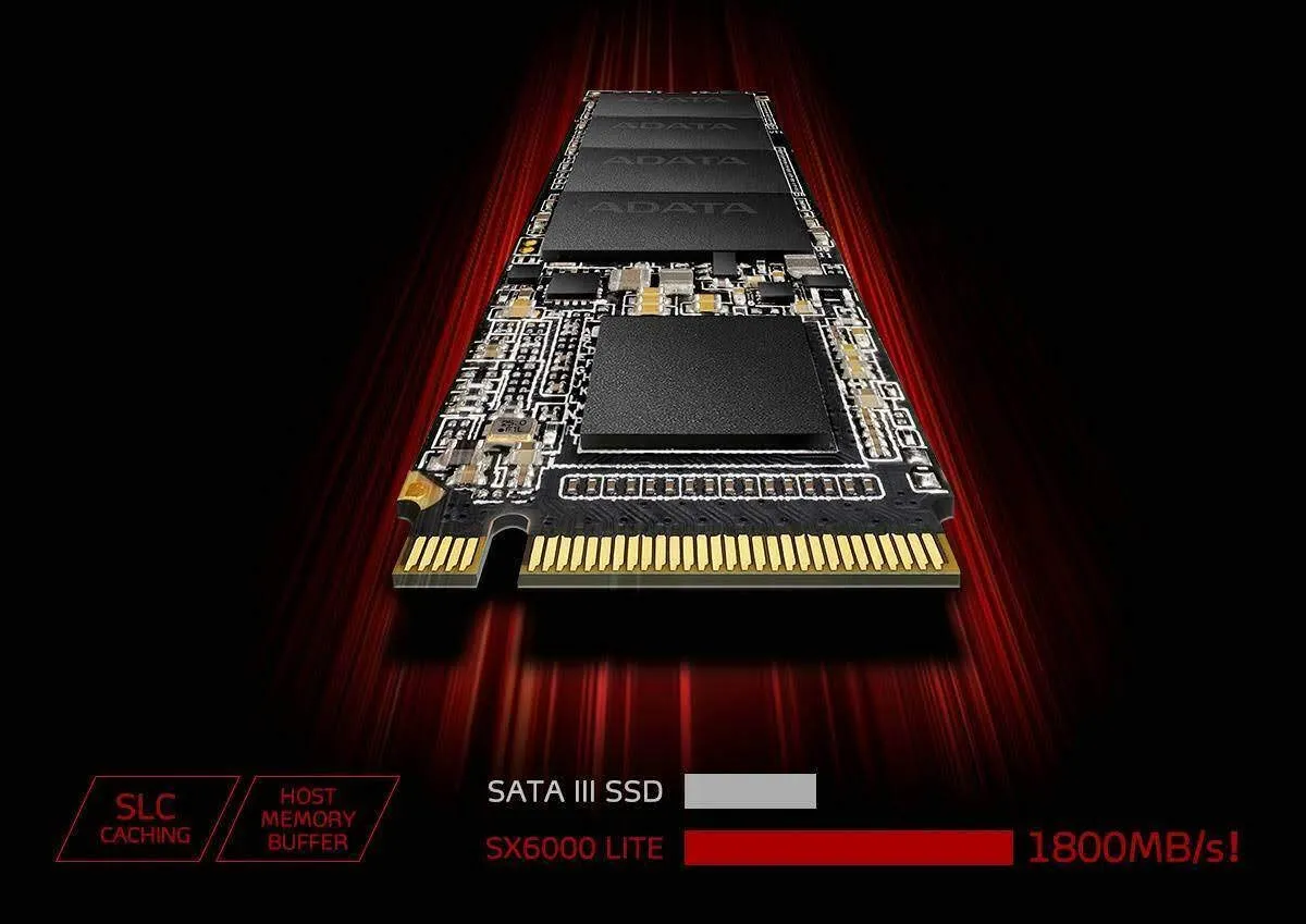 XPG SX6000 Lite SSD 128GB M.2 PCIe NVMe mit Kühlkr