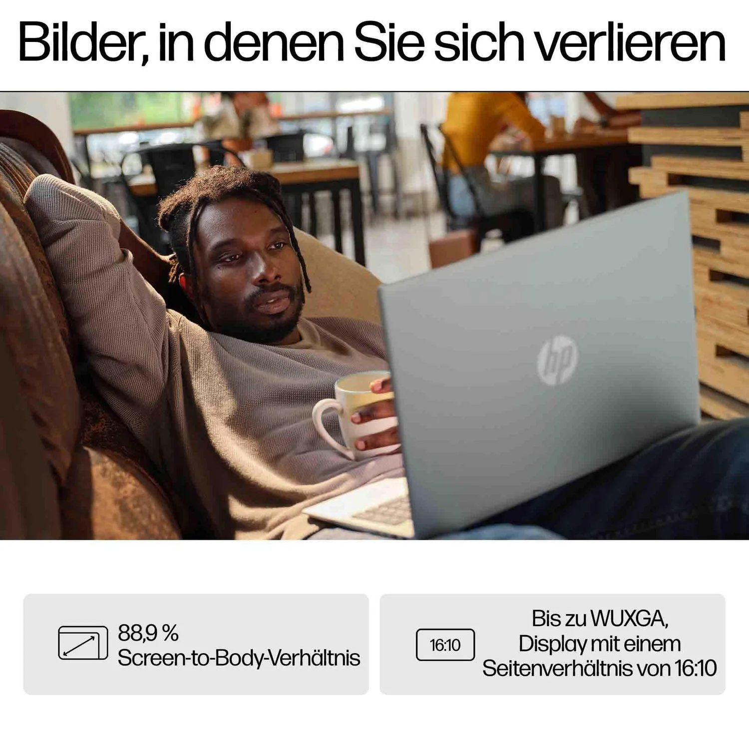 HP Pavilion 16 Touch Notebook Silber 8GB/512GB Ryzen 5