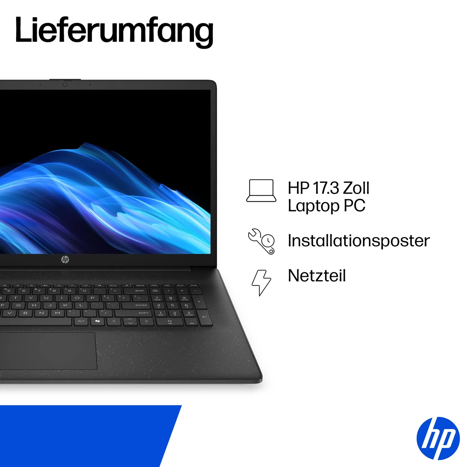 HP 17,3 Zoll Laptop Ryzen 5 7520U 8GB 512GB schwarz
