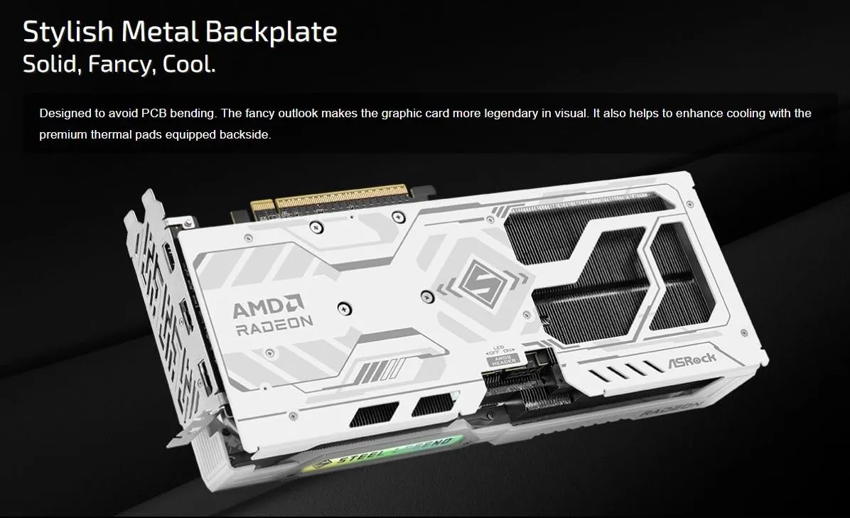 ASRock Steel Legend RX 9060 XT Grafikkarte 16GB OC