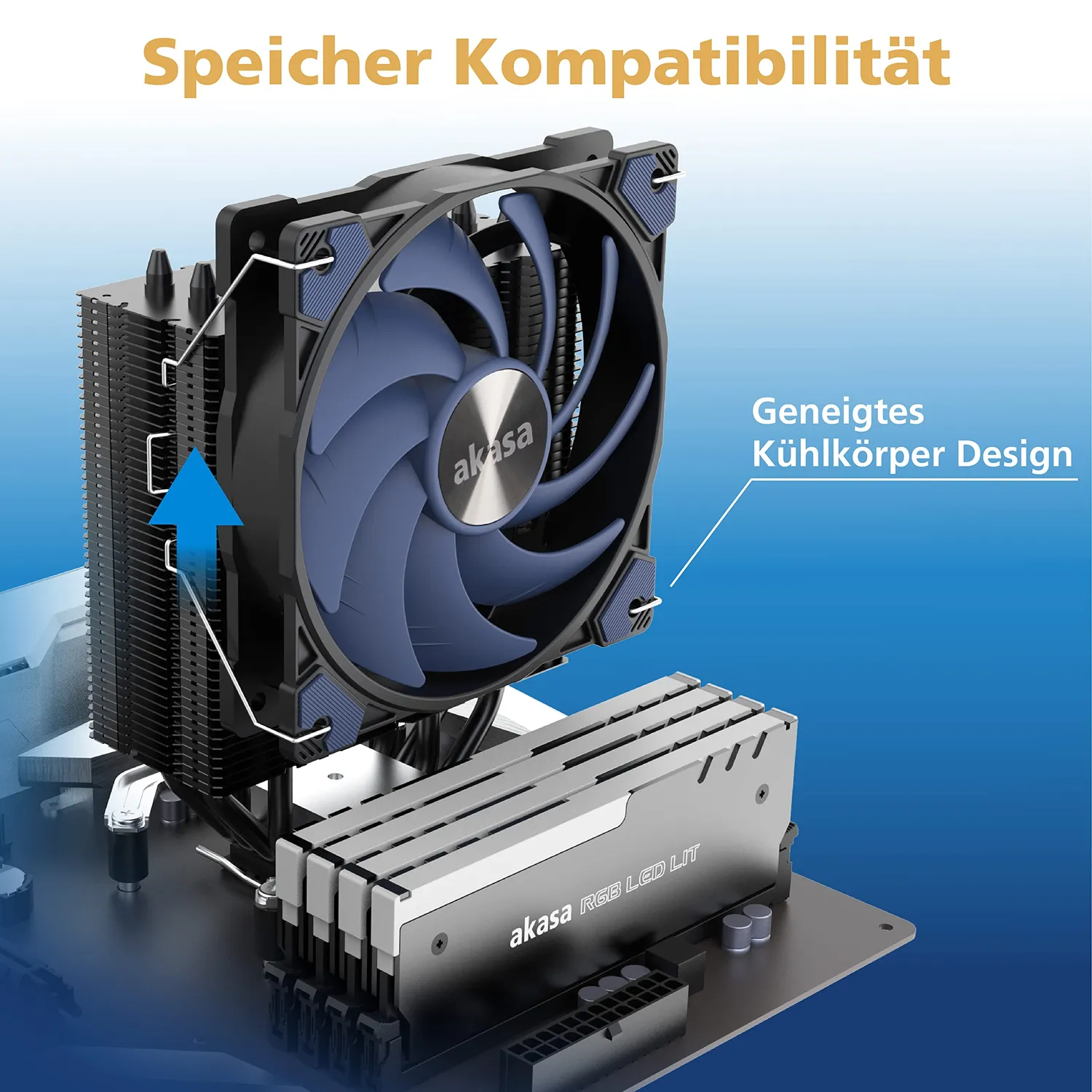 Akasa Alucia H4 AK-CC4017EP01 CPU-Kühler 185W TDP