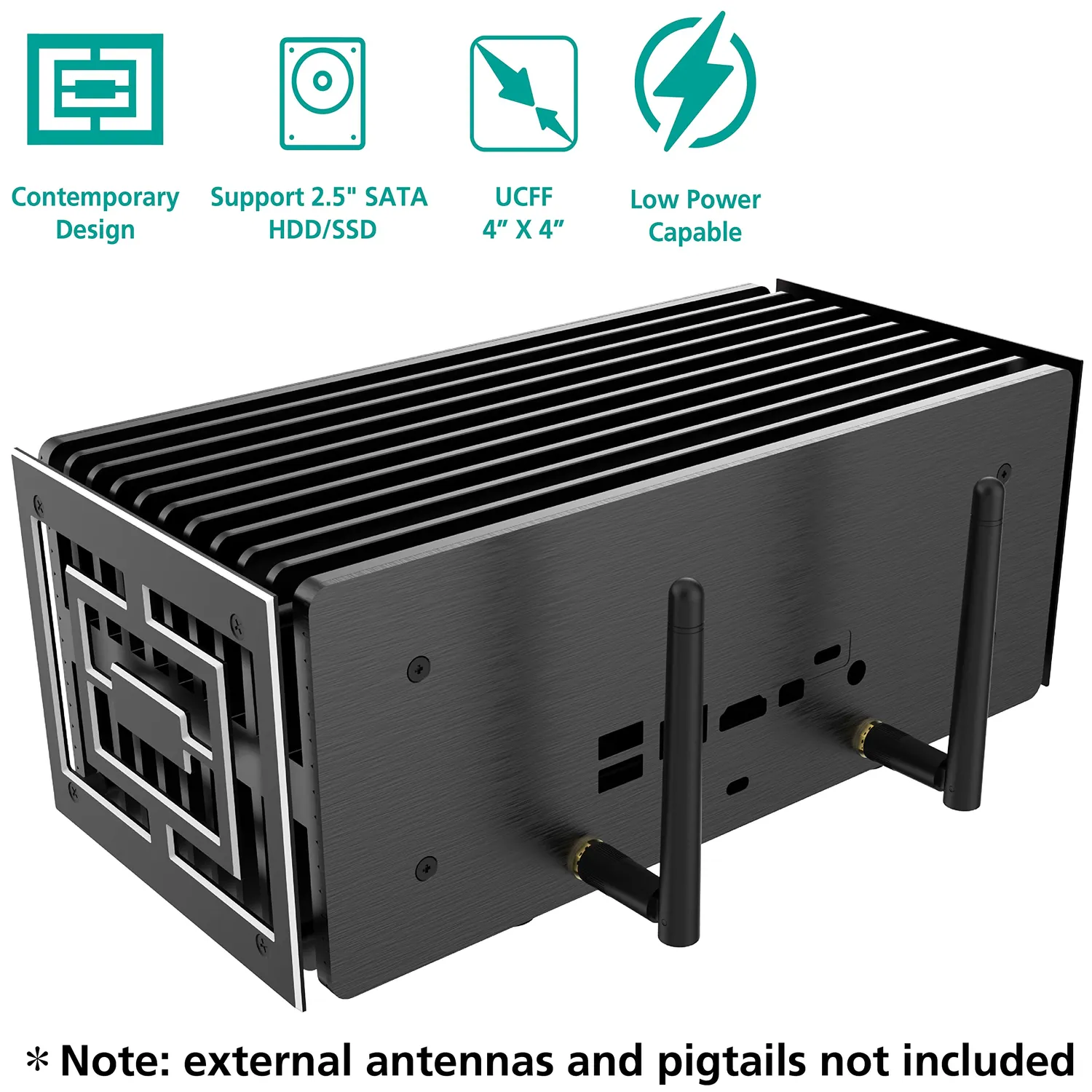 Akasa Turing ABX A-NUC76-M1B Gehäuse lüfterlos