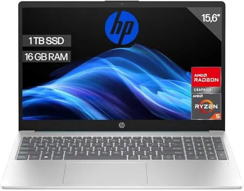 HP Laptop 15,6" Full-HD Ryzen 5 7520U 16GB 1TB ohne OS silber