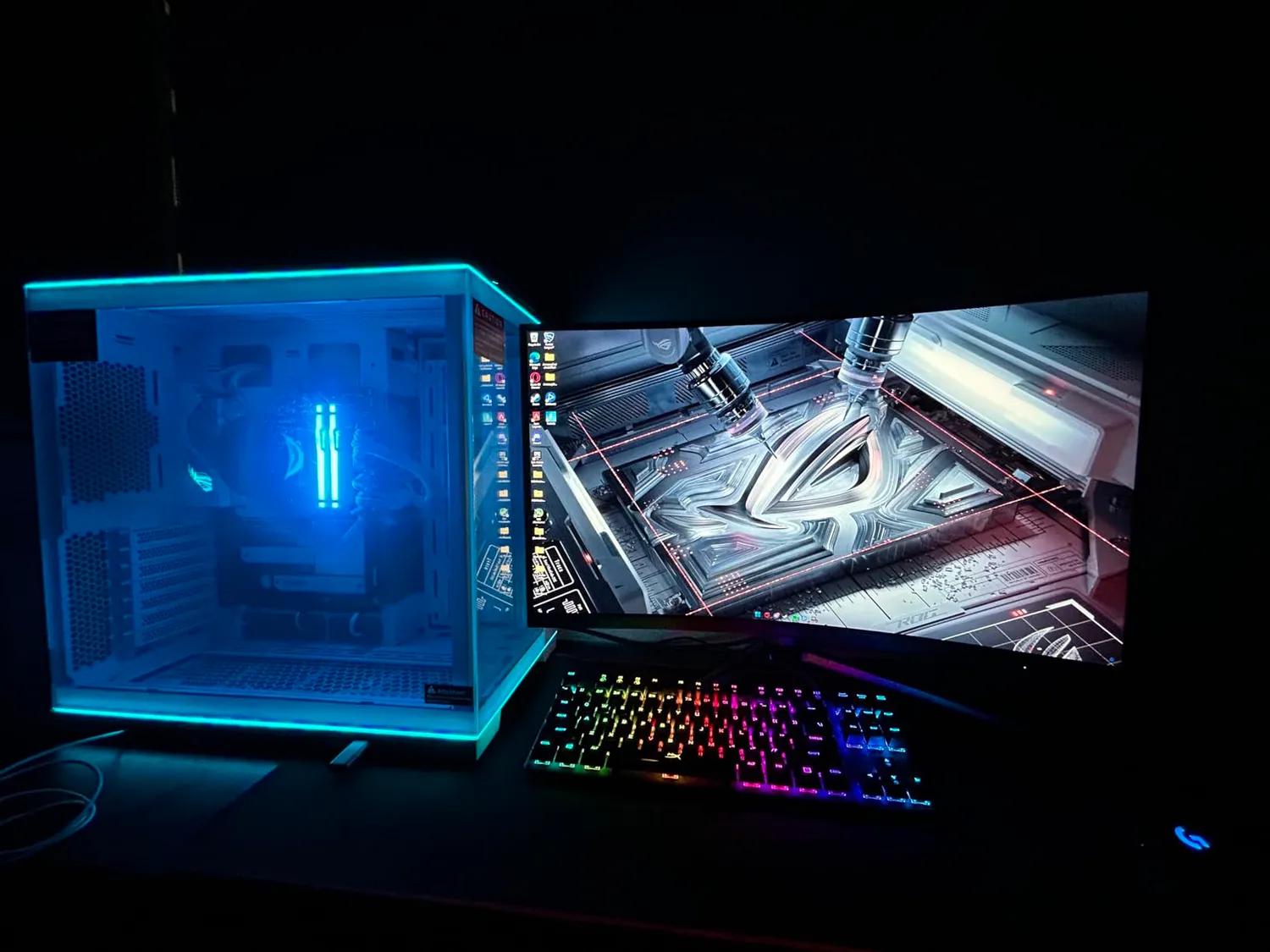 Lian Li O11D EVO RGB Gehäuse White E-ATX Glas Dual-Chamber