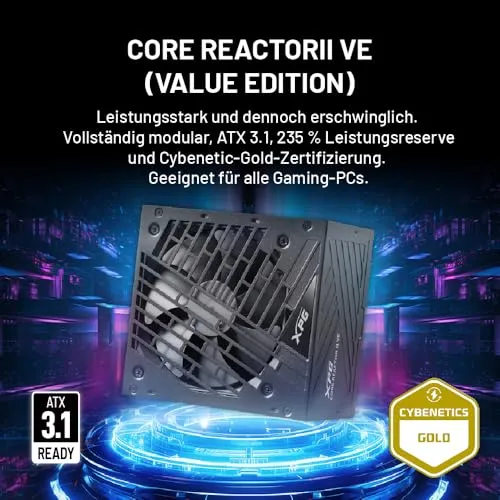 XPG Core Reactor II VE Netzteil 850W ATX 3.1 Gold