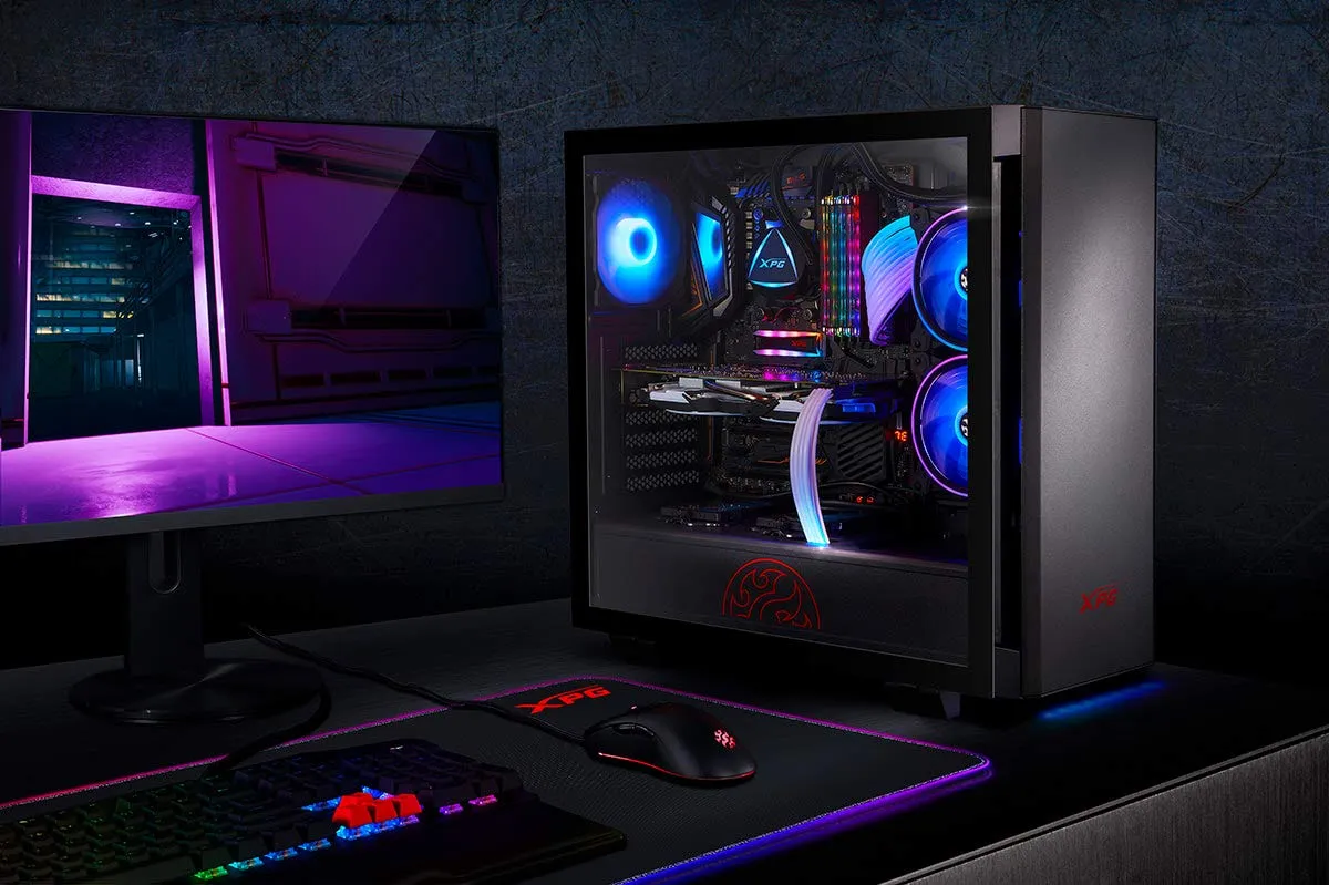 XPG Invader INVADER-BKCWW Gaming-Gehause Schwarz RGB