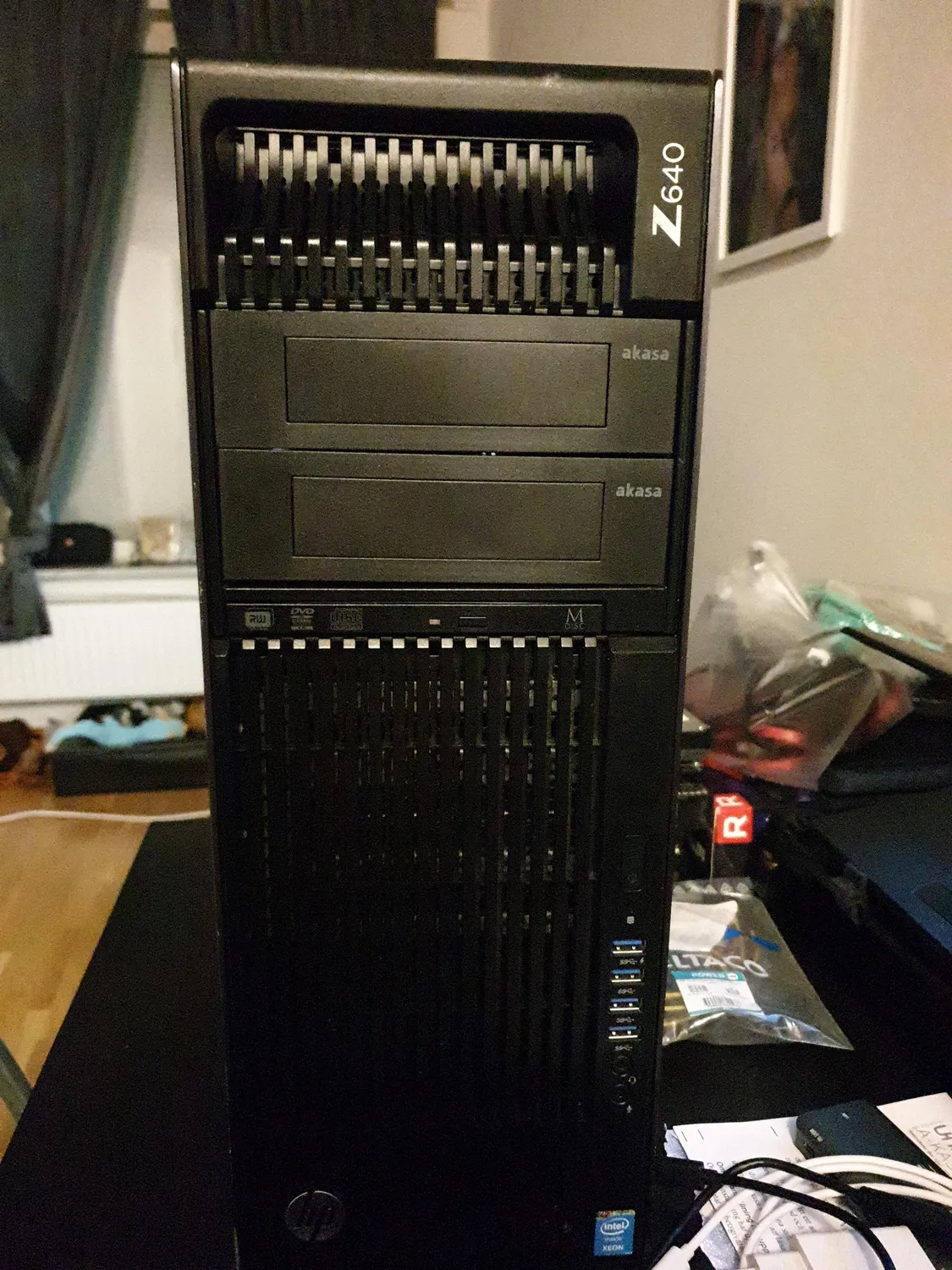 Akasa AK-HDA-05 Einbaurahmen 3,5 auf 5,25 Zoll schwarz ABS