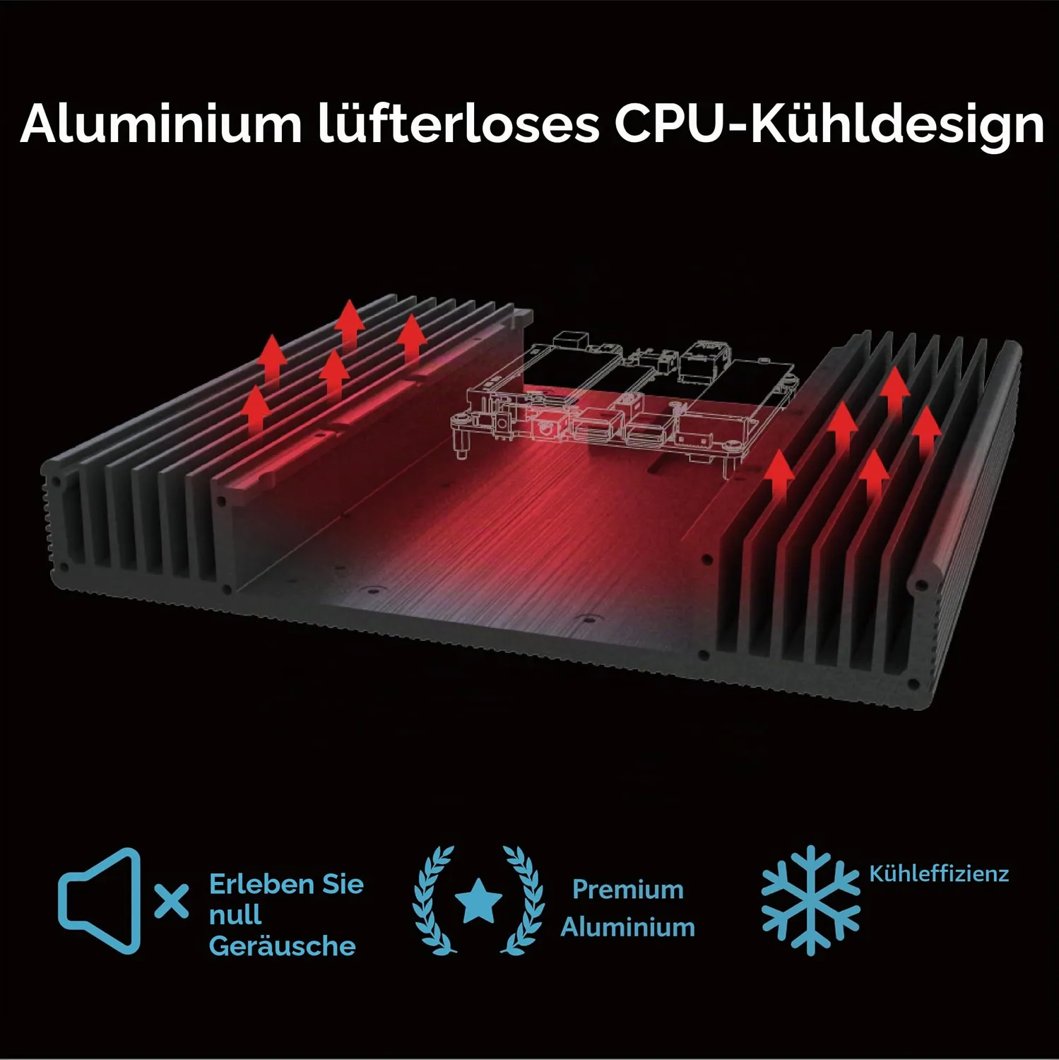 Akasa Plato RC A-NUC106-M1B Mini-PC Gehäuse für ASUS NUC 14/15