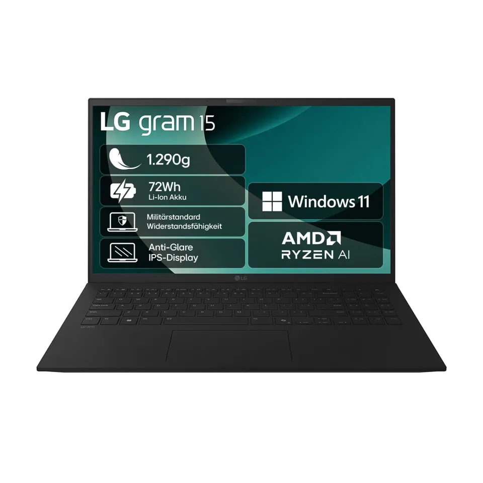 LG gram 15 15Z80T-G.AU75G Notebook 16GB 512GB Schwarz