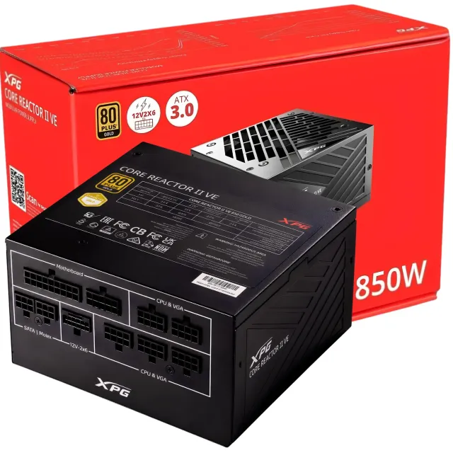 XPG Core Reactor II VE 850W Netzteil ATX 3.1 Gold schwarz