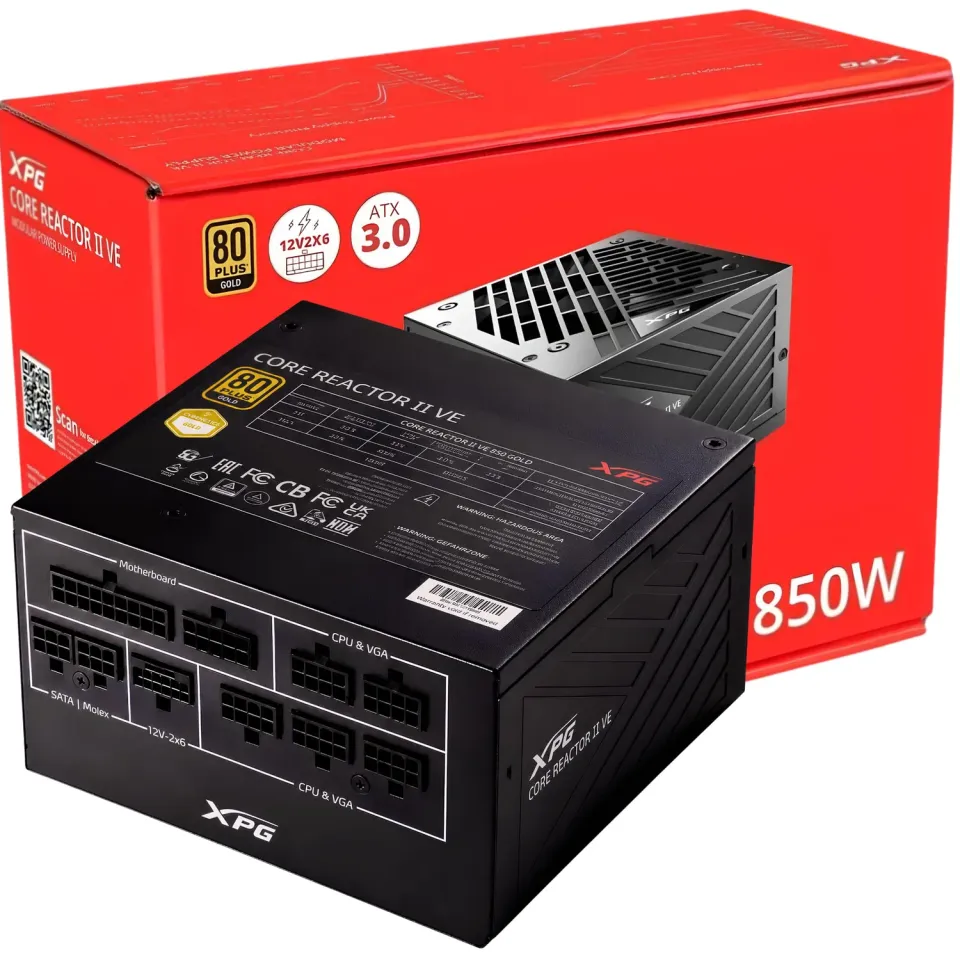 XPG Core Reactor II VE 850W Netzteil ATX 3.1 Gold schwarz