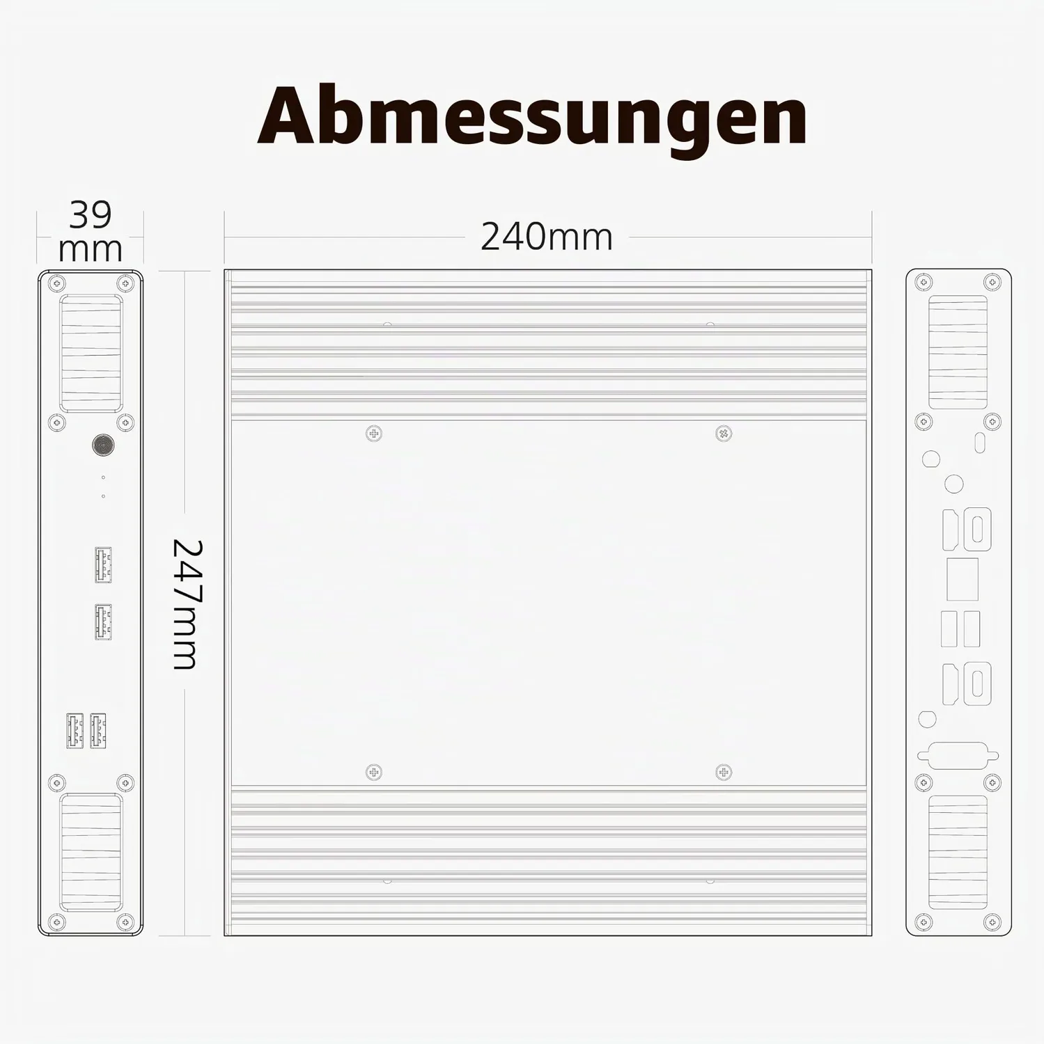 Akasa Plato RC A-NUC106-M1B Mini-PC Gehäuse für ASUS NUC 14/15