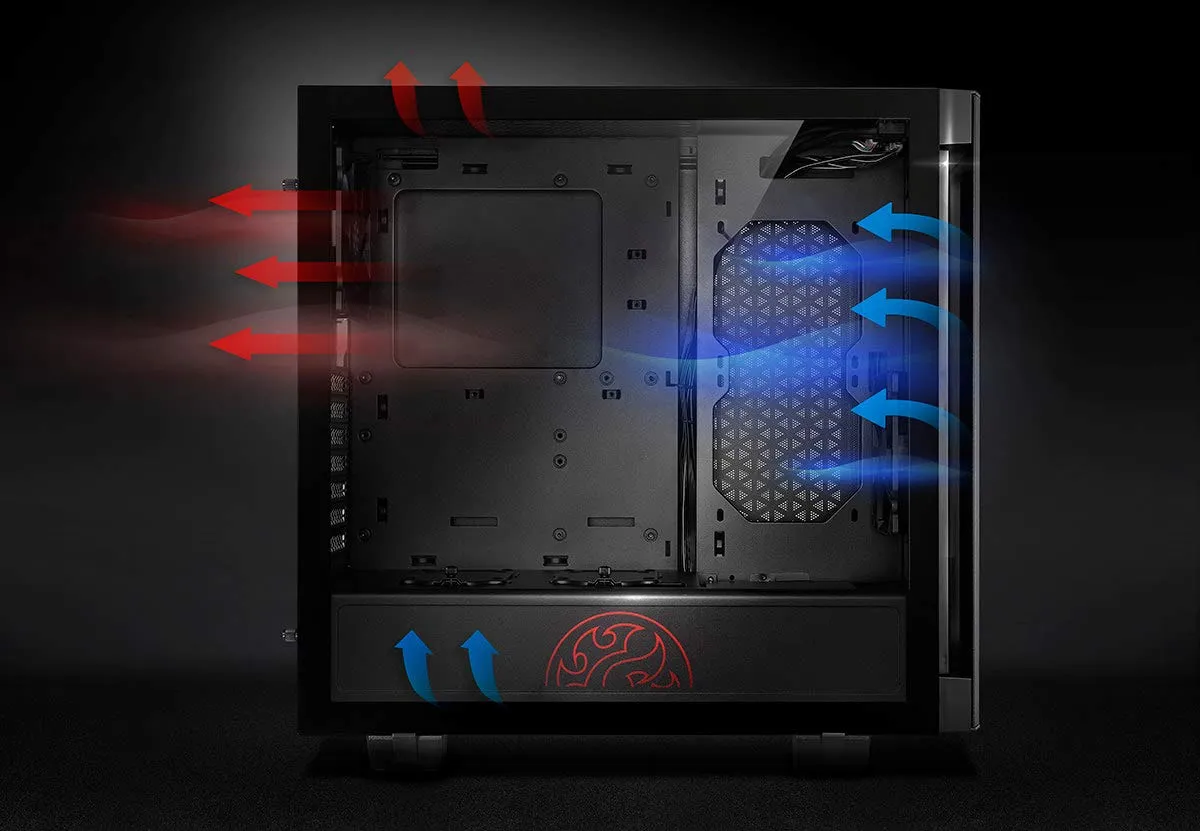 XPG Invader INVADER-BKCWW Gaming-Gehause Schwarz RGB