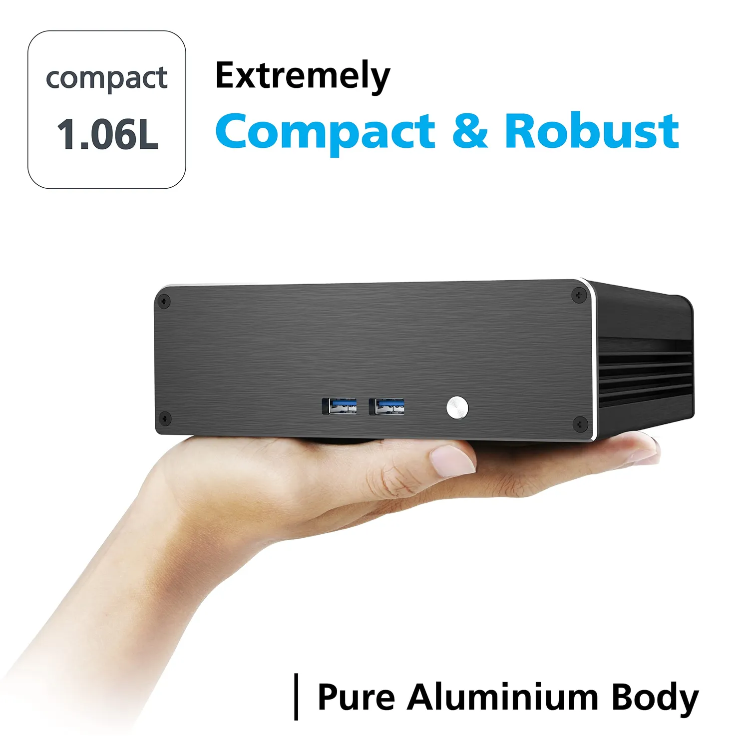 Akasa Newton CTN A-NUC75-M1B NUC Gehäuse lüfterlos 1,06L
