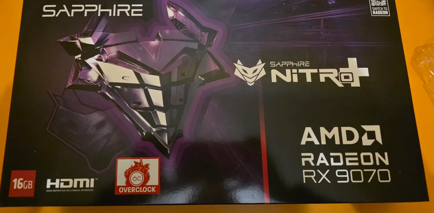 Sapphire Nitro+ RX 9070 Gaming OC Grafikkarte 16GB GDDR6