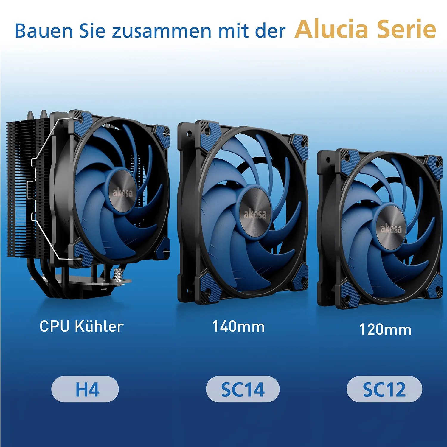 Akasa Alucia H4 AK-CC4017EP01 CPU-Kühler 185W TDP