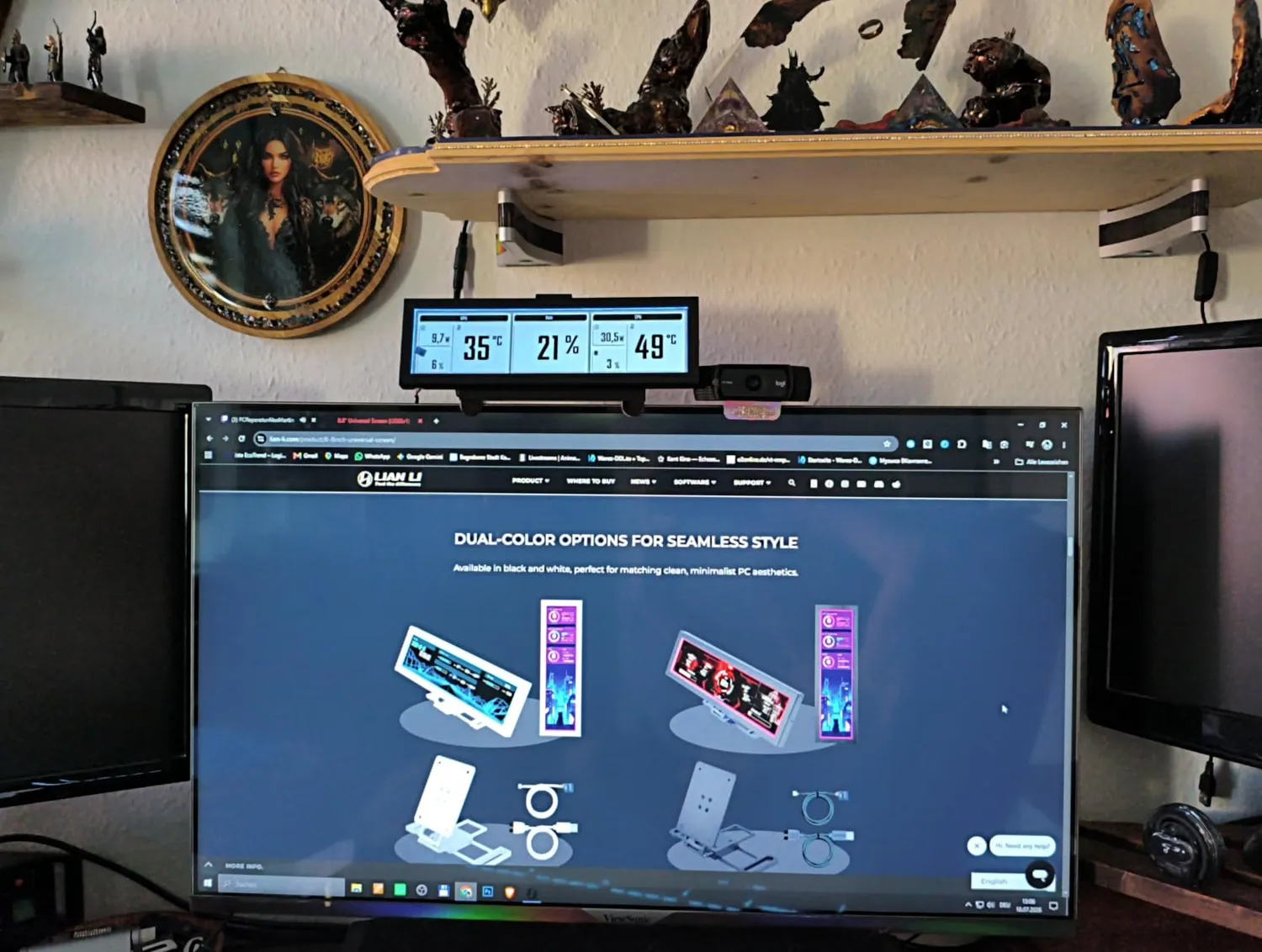 Lian Li Universal Screen Display 8,8" weiß 1920x480