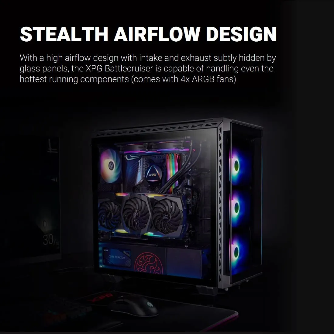 XPG BATTLECRUISER PC-Gehäuse ATX Mid-Tower schwarz