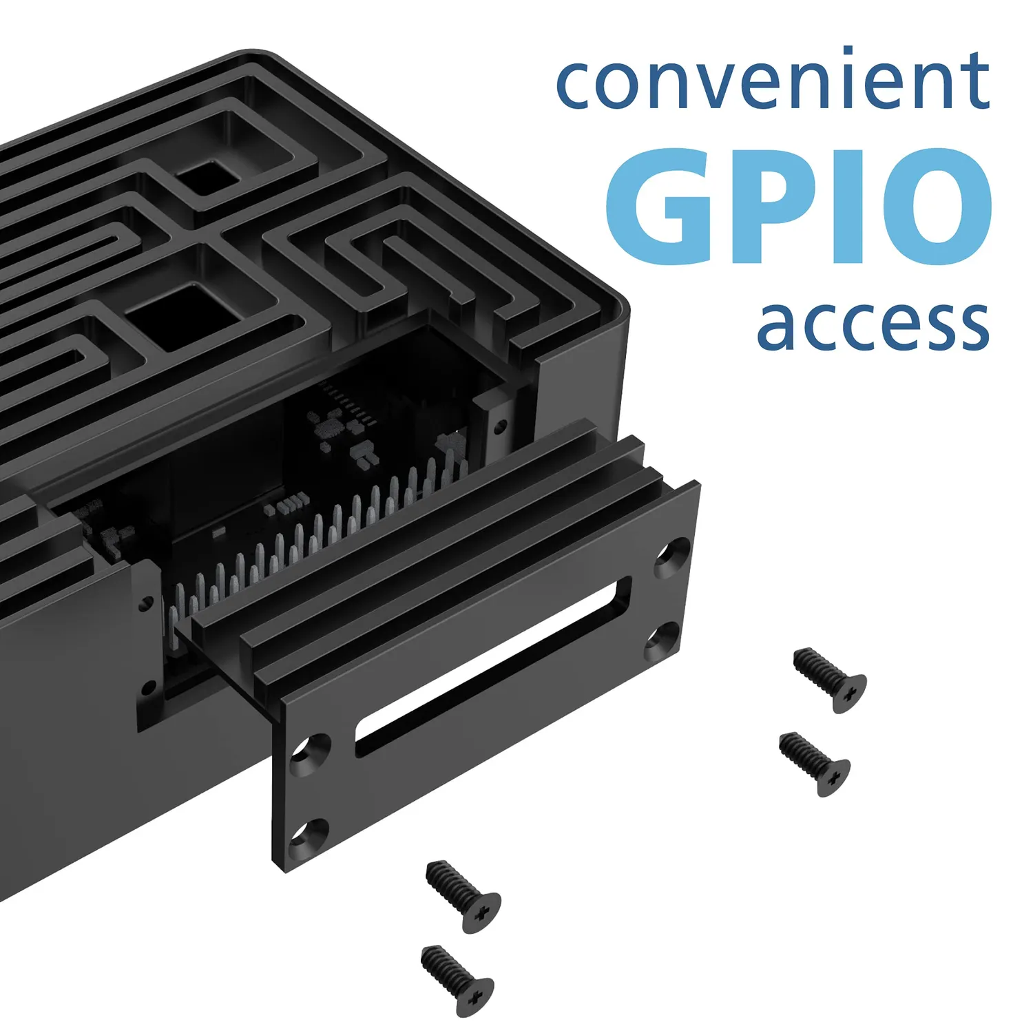 Akasa Maze Pro Raspberry Pi 4 Gehäuse Passiv Schwarz