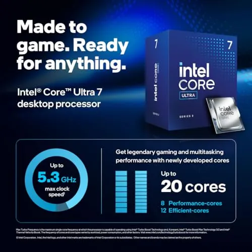 Intel Core Ultra 7 265 Prozessor 20-Kerne bis 5.3 GHz LGA1851