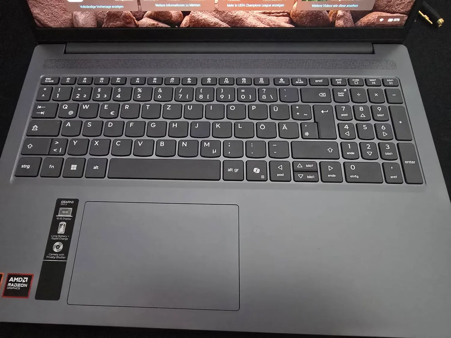 Lenovo IdeaPad Slim 3 Laptop 16GB 512GB Luna Grey ohne Netzteil