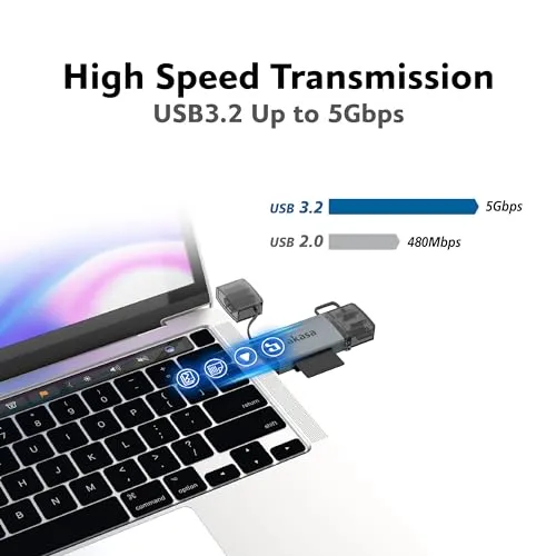Akasa AK-CR-12 Kartenleser USB-C+A SD microSD 5Gbps