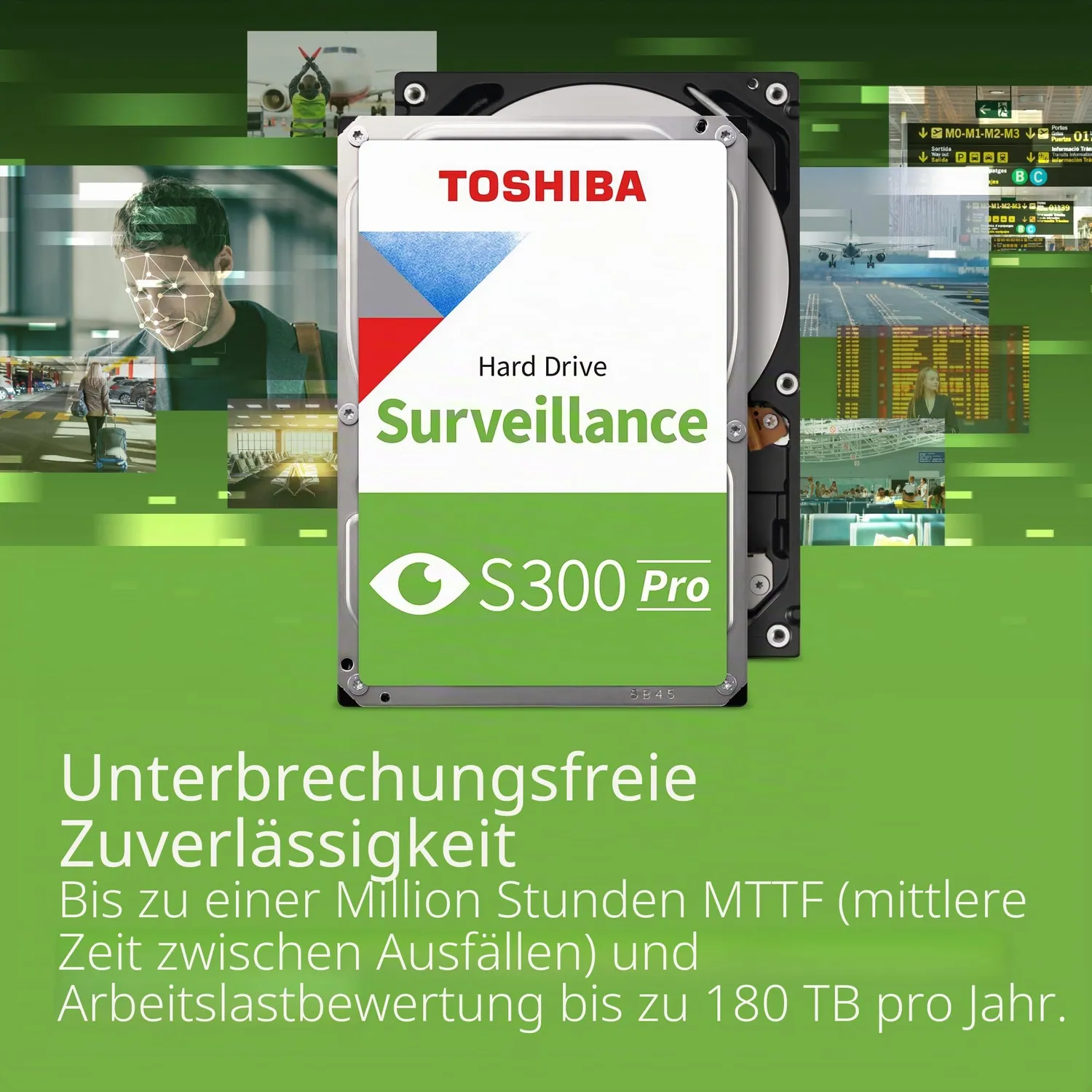 Toshiba S300 Pro MD10ADA10TV Festplatte 10TB Überwachung