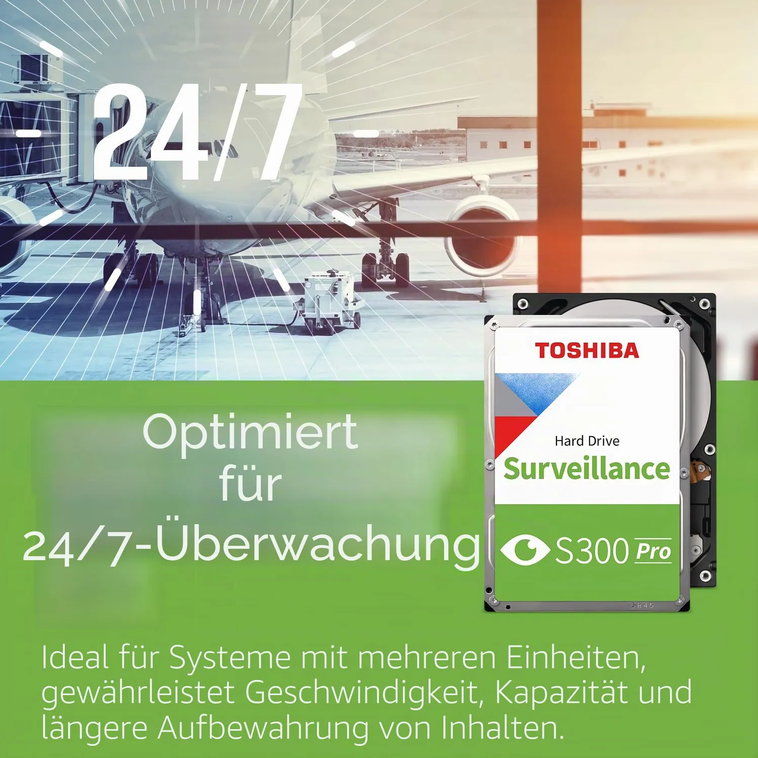Toshiba S300 Pro MD10ADA10TV Festplatte 10TB Überwachung