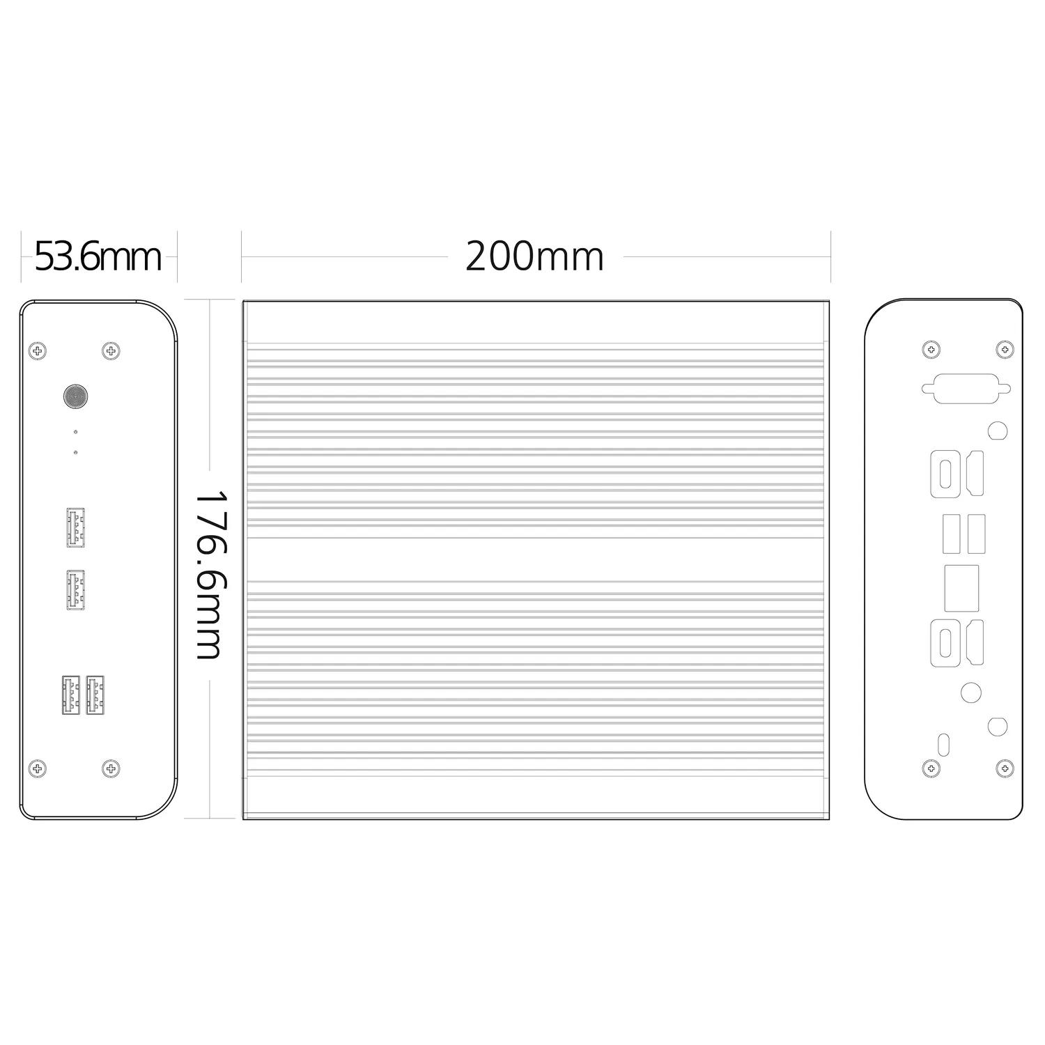 Akasa Newton TN A-NUC63-M1B Gehäuse NUC lüfterlos