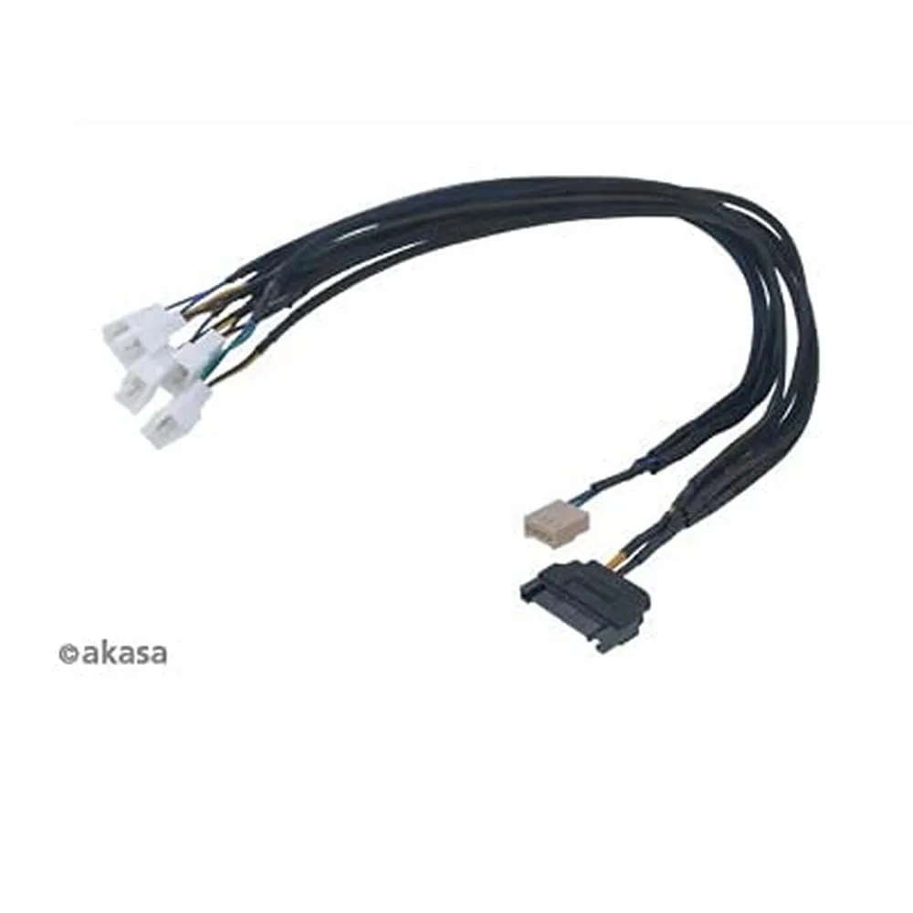 Akasa FLEXA FP5S Lüfter-Splitterkabel 1-zu-5 PWM 45cm