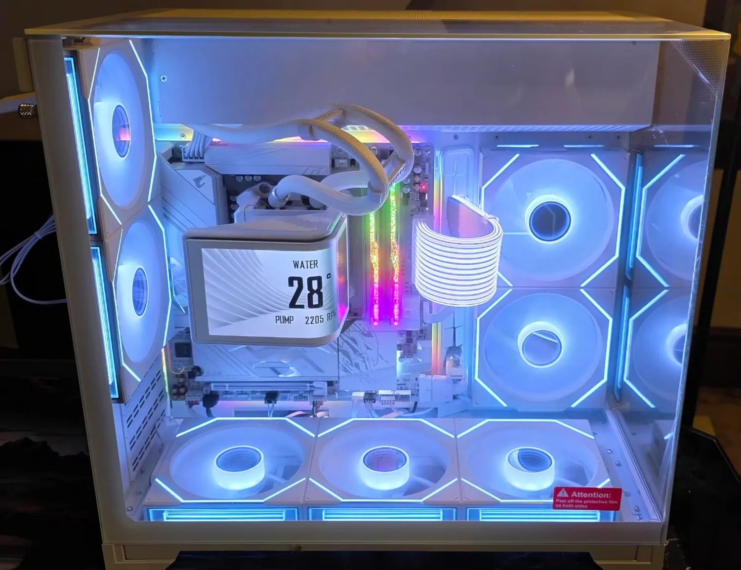 Lian Li O11 Vision-M PC-Gehäuse weiß mATX Glas