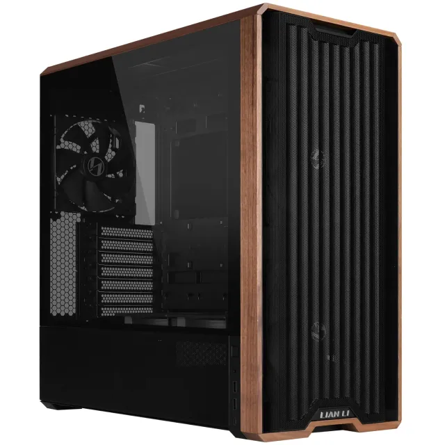 Lian Li Lancool 217 ATX Midi-Tower schwarz Walnussholz