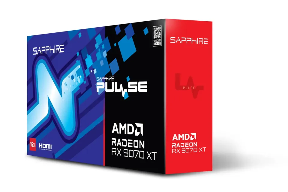 Sapphire Pulse RX 9070 XT Grafikkarte 16GB Gaming DUAL DP