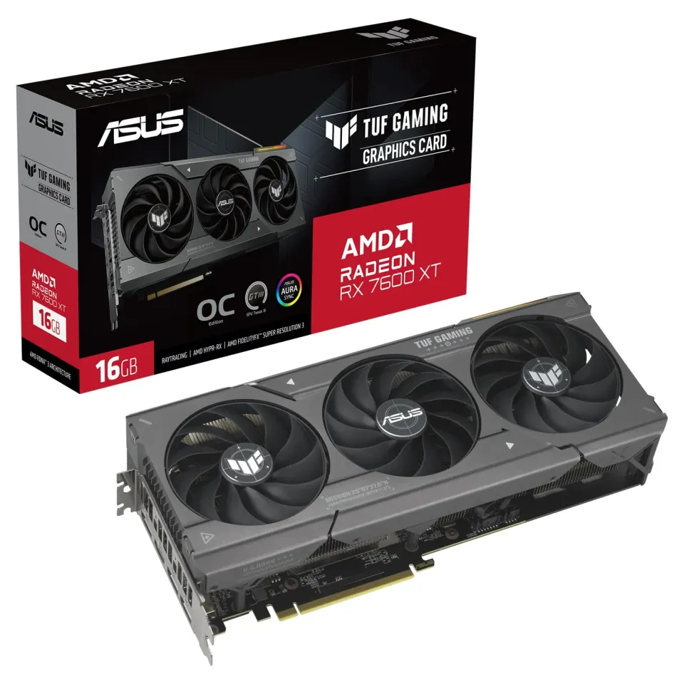 ASUS TUF Gaming RX 7600 XT OC Grafikkarte 16GB 4K