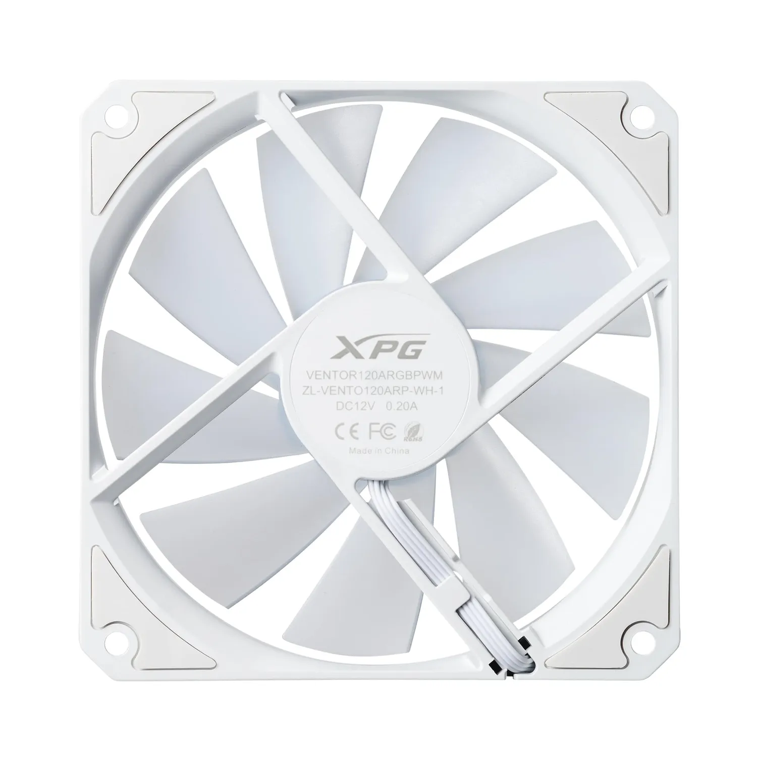 XPG Vento R 120 ARGB PWM Lüfter weiß 3er-Pack Reverse 120mm