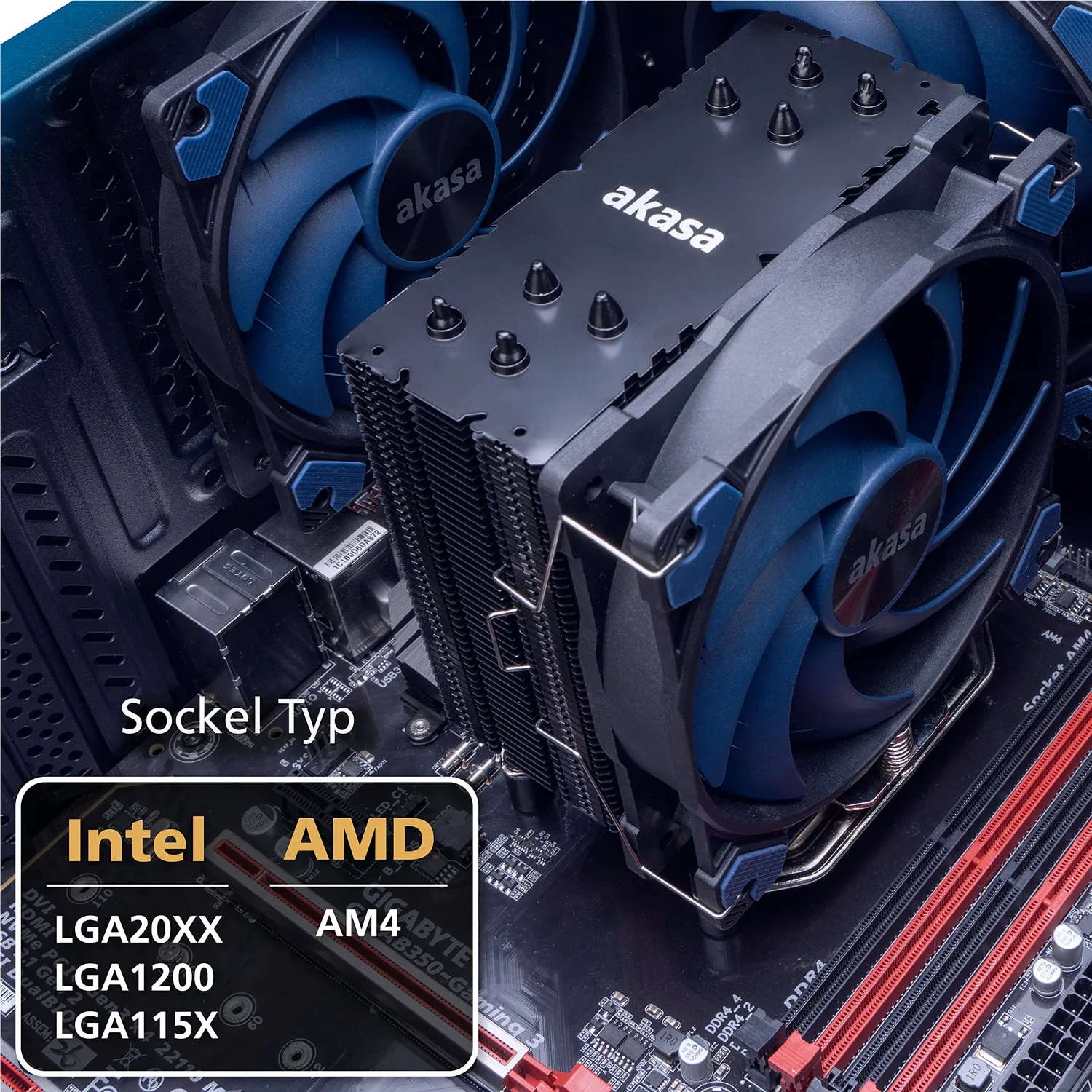 Akasa Alucia H4 AK-CC4017EP01 CPU-Kühler 185W TDP