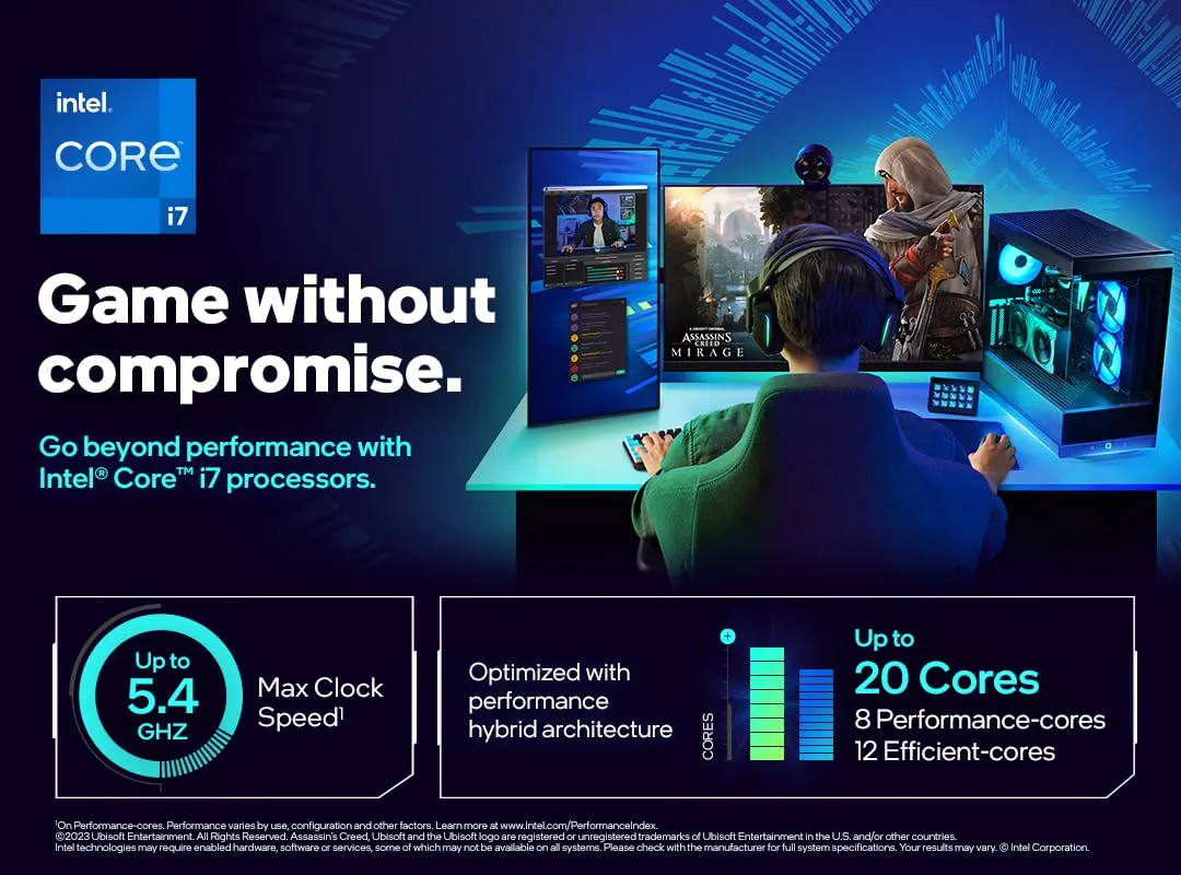 Intel Core i7 14700F Prozessor 20 Kerne bis 5,4 GHz LGA1700