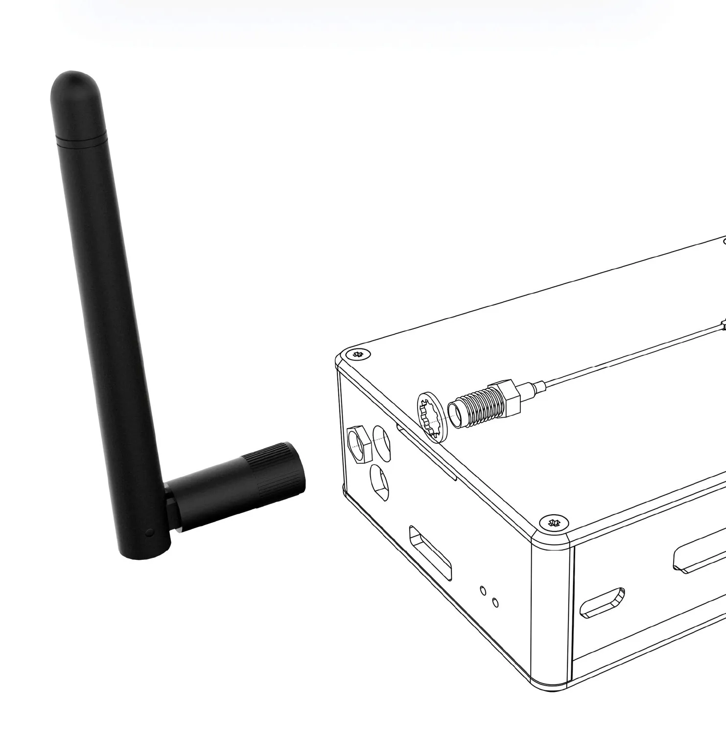 Akasa A-ATN01-BK Wi-Fi Antenne RP-SMA 2 Stück