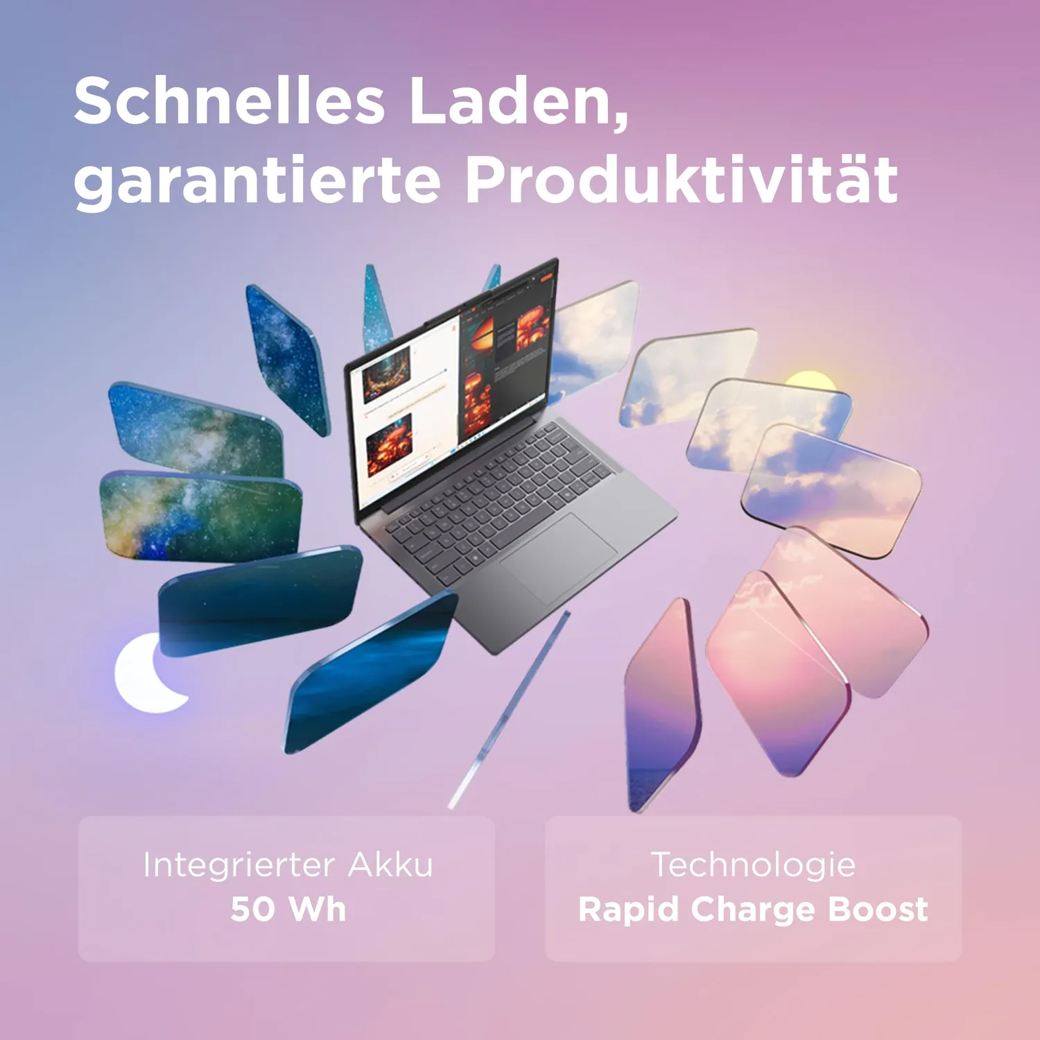 Lenovo IdeaPad Slim 3 Laptop 16GB 512GB Luna Grey ohne Netzteil