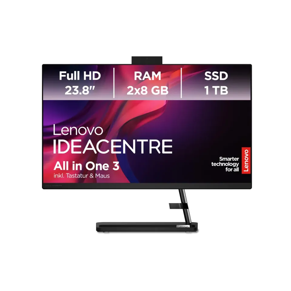 Lenovo IdeaCentre AIO 3 23,8" Full-HD Ryzen 5 16GB 1TB schwarz