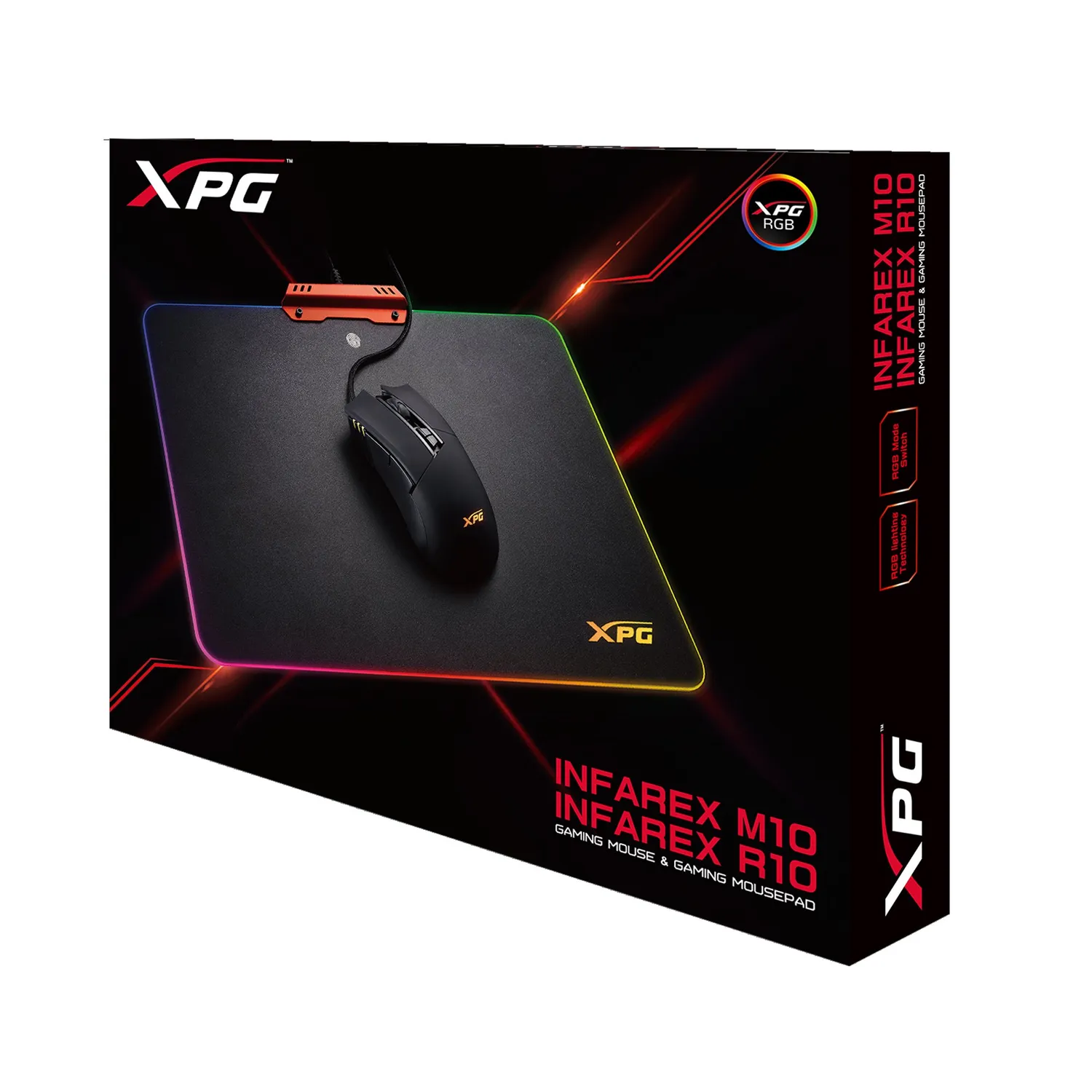 XPG Infarex M10 + R10 Maus Mauspad RGB Set kabelgebunden